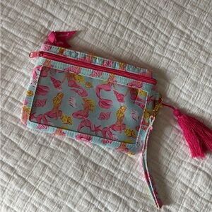 Simply southern Pink and Blue Mermaid Print Zippered Pouch